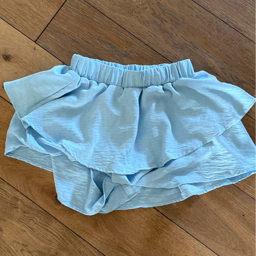 Altar'd State Baby Blue Ruffle Layered Skort